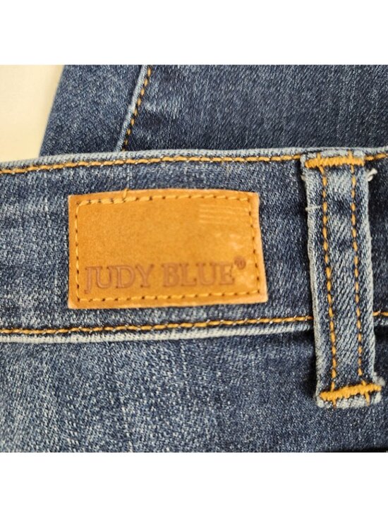 Judy Blue Jeans Womens Plus 20W Blue Skinny Fit Distress JB82140DK PL (38x27) - Picture 11 of 13